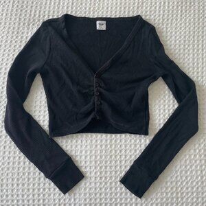 Aritzia - TNA Waffle Cropped Longsleeve